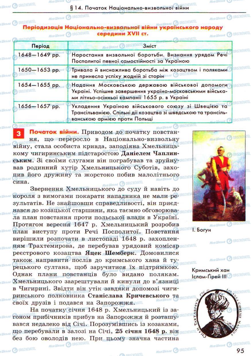 Підручники Історія України 8 клас сторінка 95