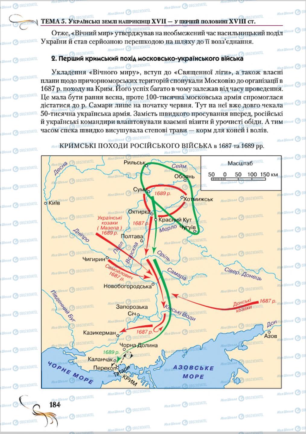Учебники История Украины 8 класс страница 184