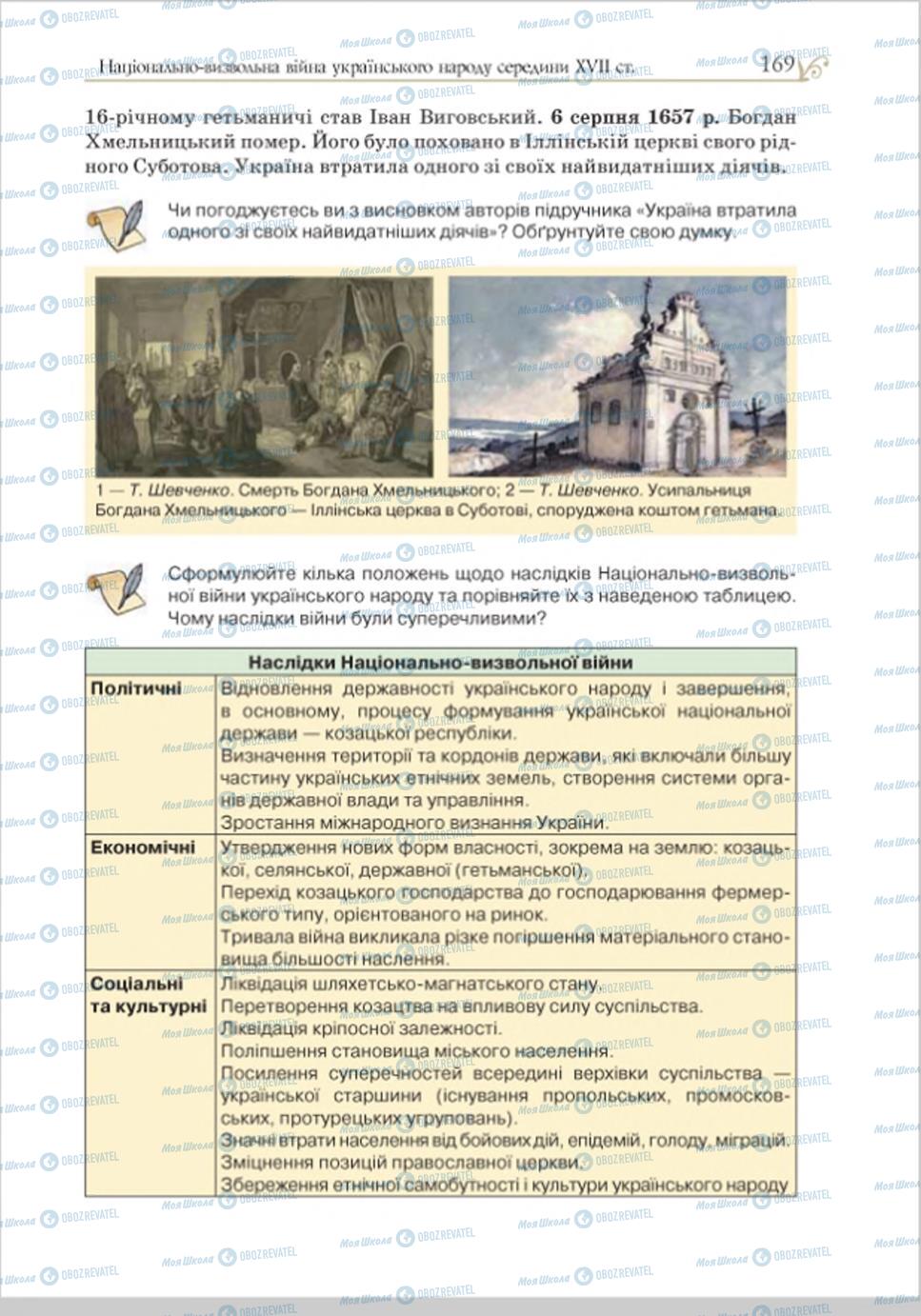 Учебники История Украины 8 класс страница 169