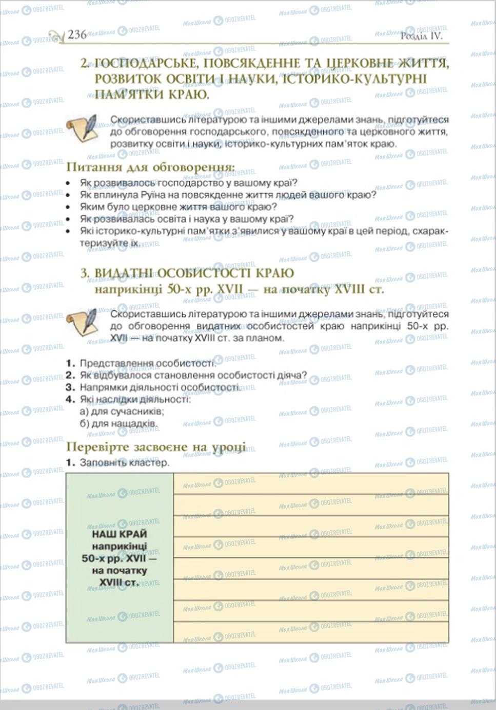 Учебники История Украины 8 класс страница 236