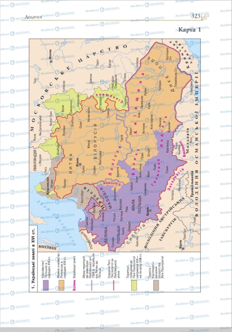 Підручники Історія України 8 клас сторінка 323