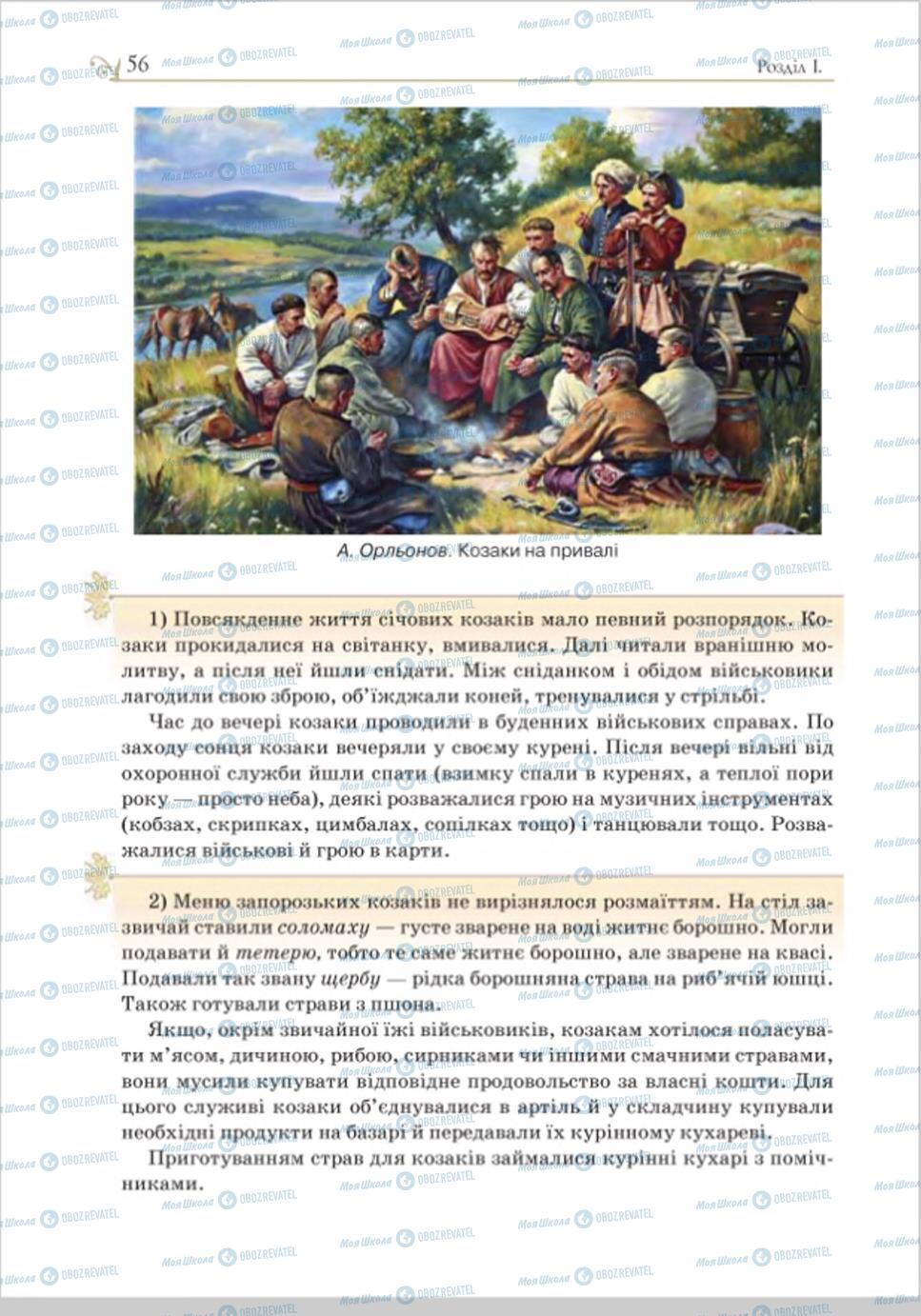 Підручники Історія України 8 клас сторінка 55