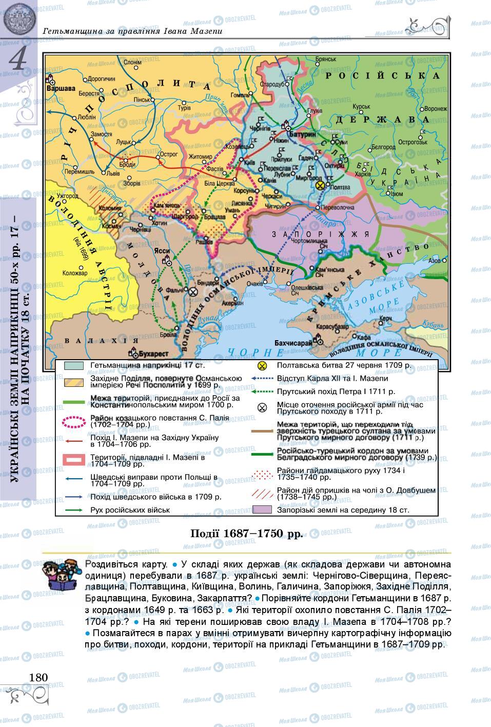 Учебники История Украины 8 класс страница 180