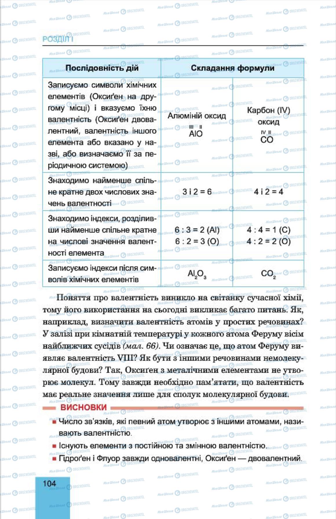 Підручники Хімія 7 клас сторінка 104