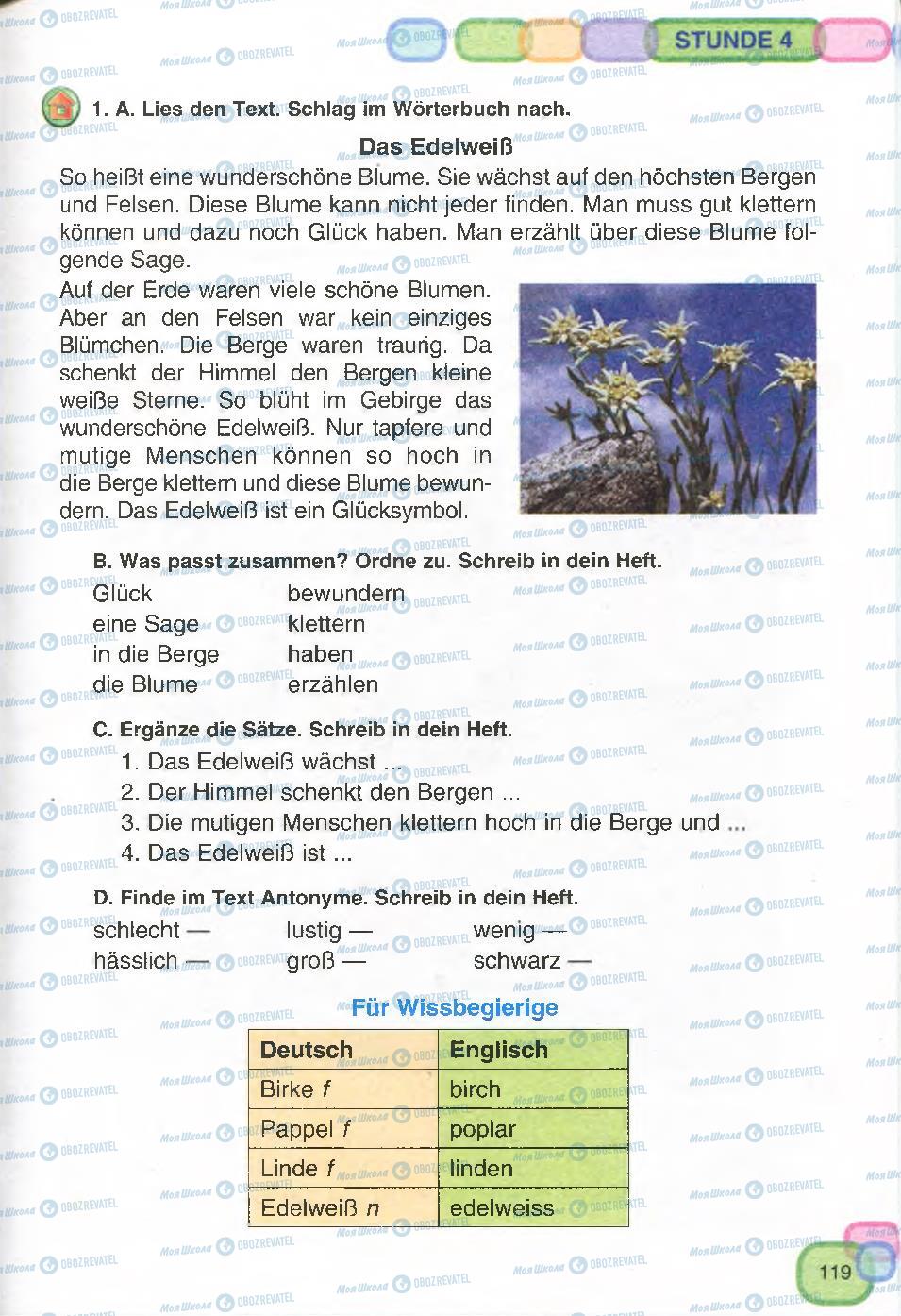 Підручники Німецька мова 7 клас сторінка 119