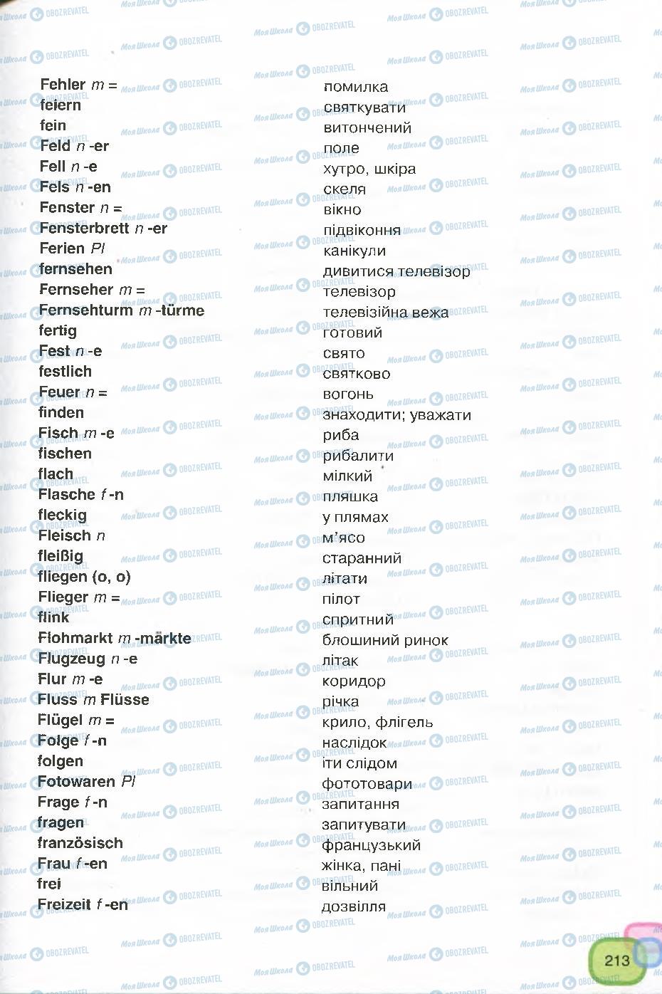 Підручники Німецька мова 7 клас сторінка 213
