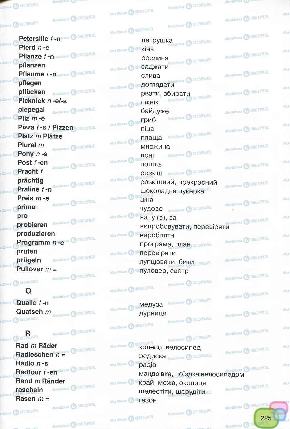 Підручники Німецька мова 7 клас сторінка 225