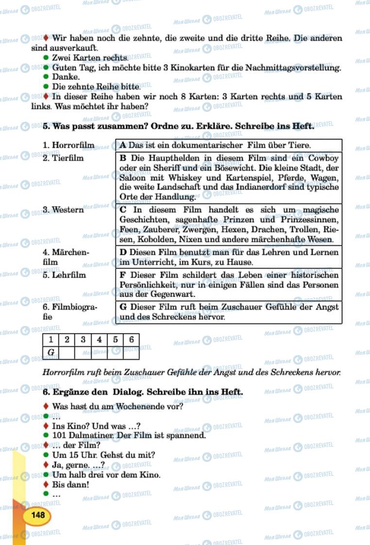 Підручники Німецька мова 7 клас сторінка  148