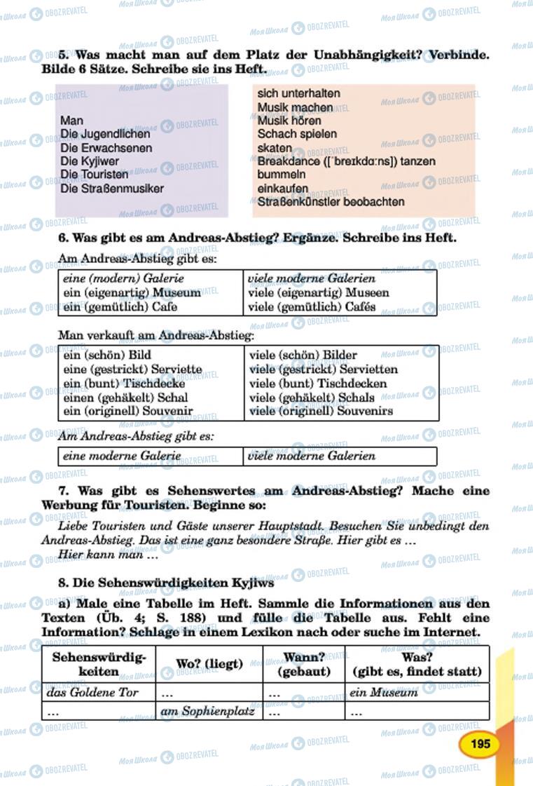 Учебники Немецкий язык 7 класс страница 195