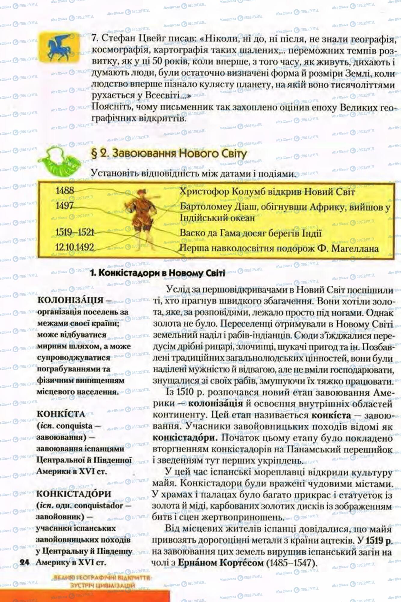 Підручники Всесвітня історія 8 клас сторінка 24