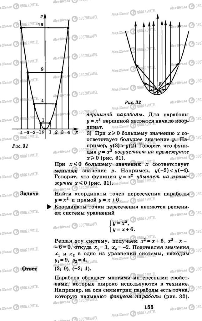 Підручники Алгебра 8 клас сторінка 155