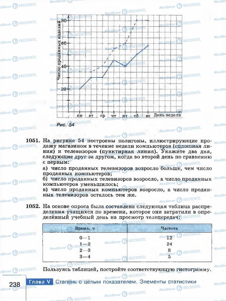 Учебники Алгебра 8 класс страница 238