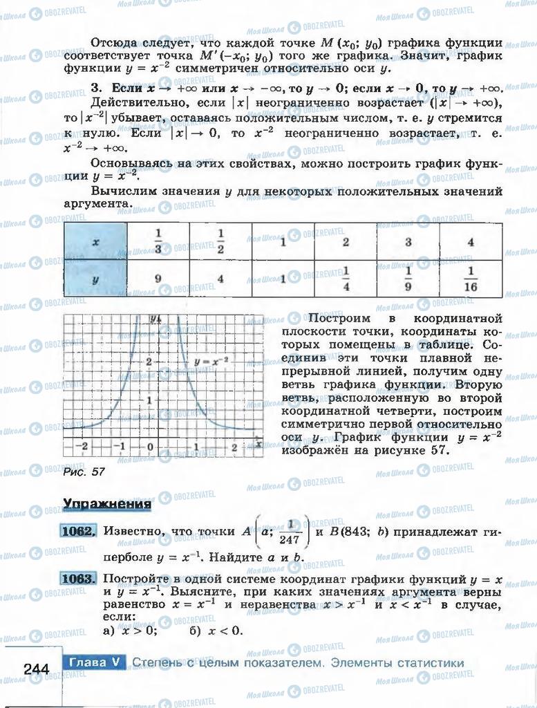 Учебники Алгебра 8 класс страница 244