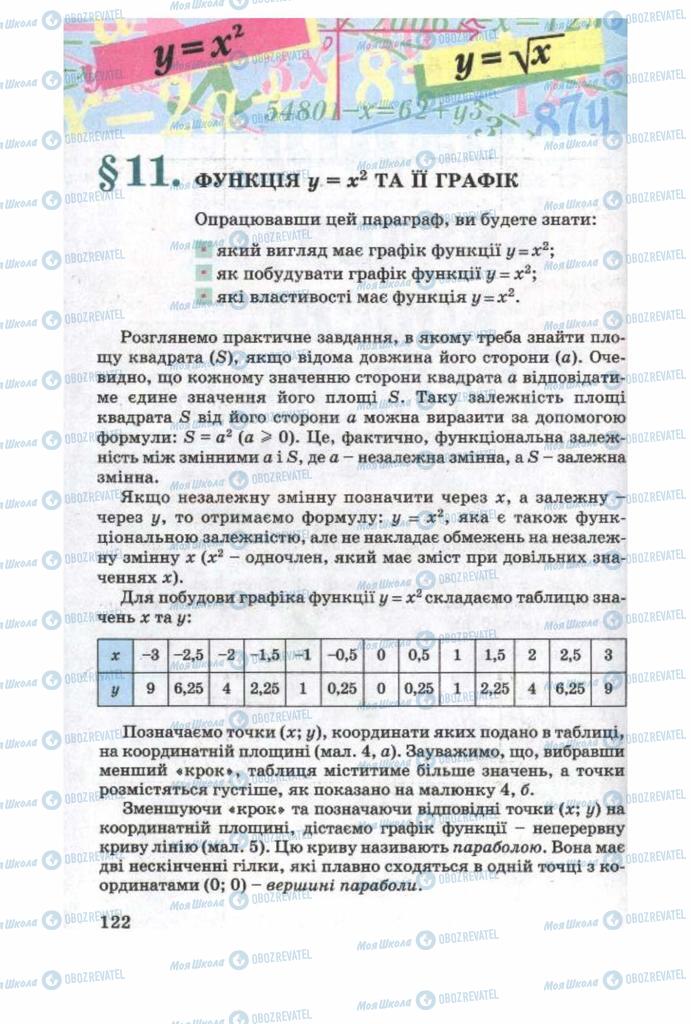 Учебники Алгебра 8 класс страница 122