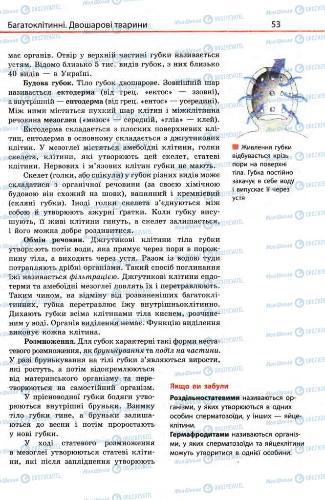 Підручники Біологія 8 клас сторінка 53