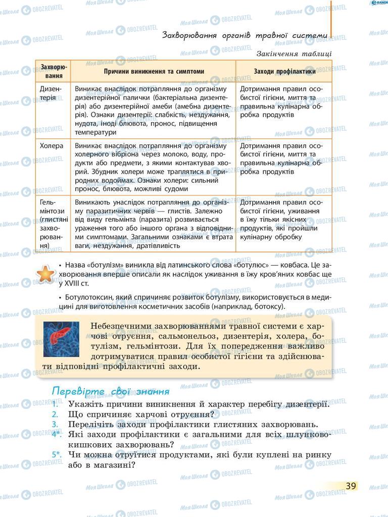 Учебники Биология 8 класс страница 39