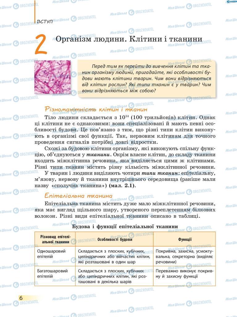 Учебники Биология 8 класс страница  6