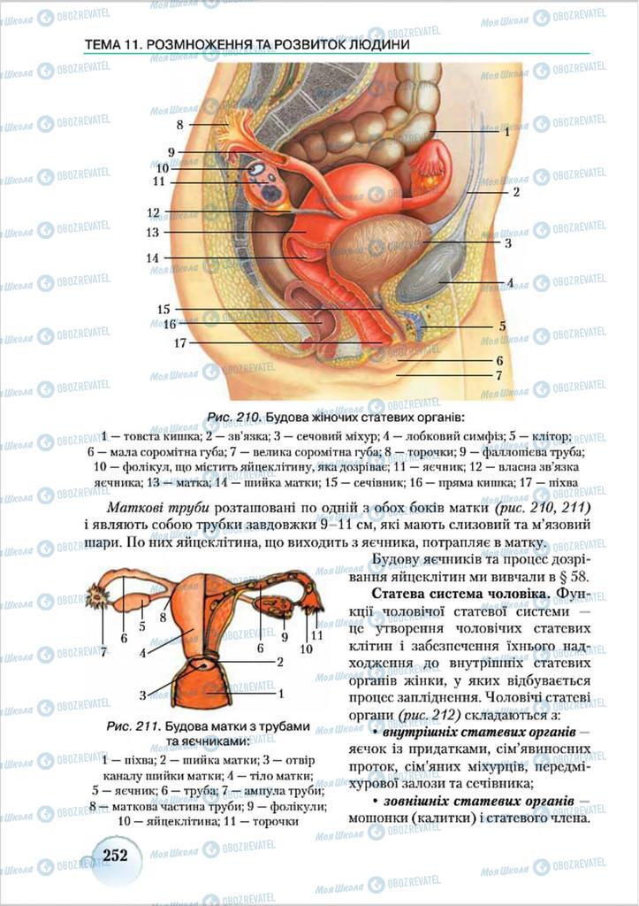 Учебники Биология 8 класс страница 252