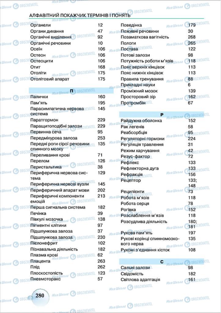 Учебники Биология 8 класс страница 280