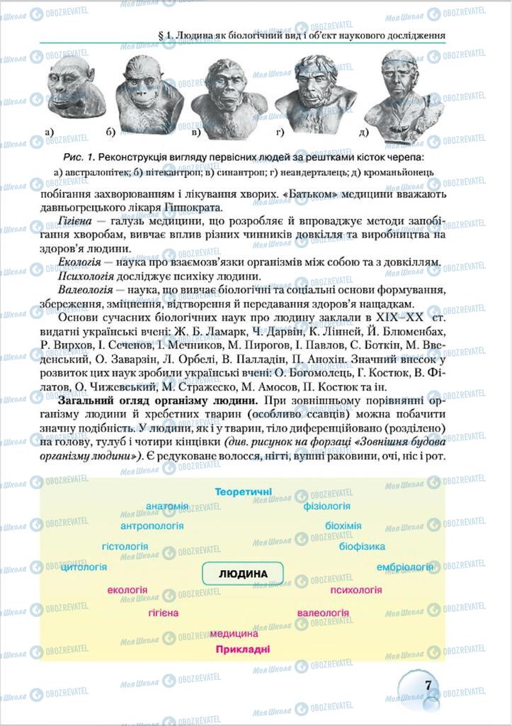 Підручники Біологія 8 клас сторінка 7