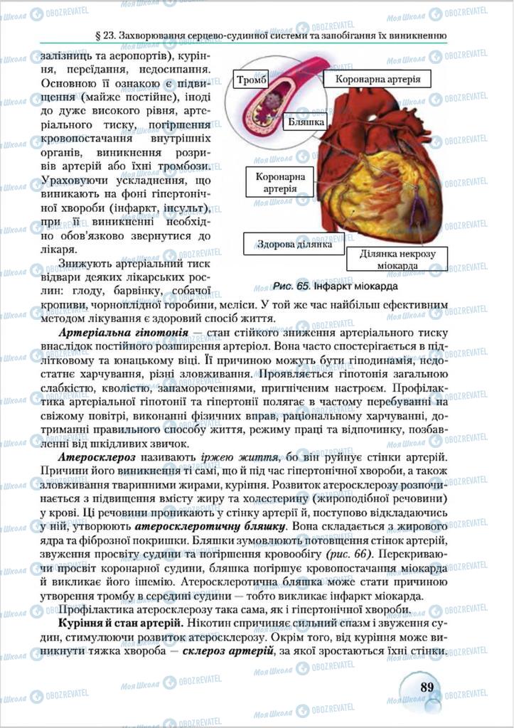 Підручники Біологія 8 клас сторінка 89