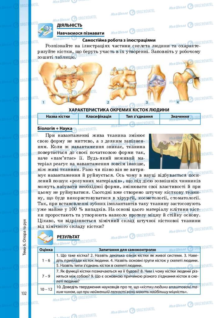 Підручники Біологія 8 клас сторінка 132