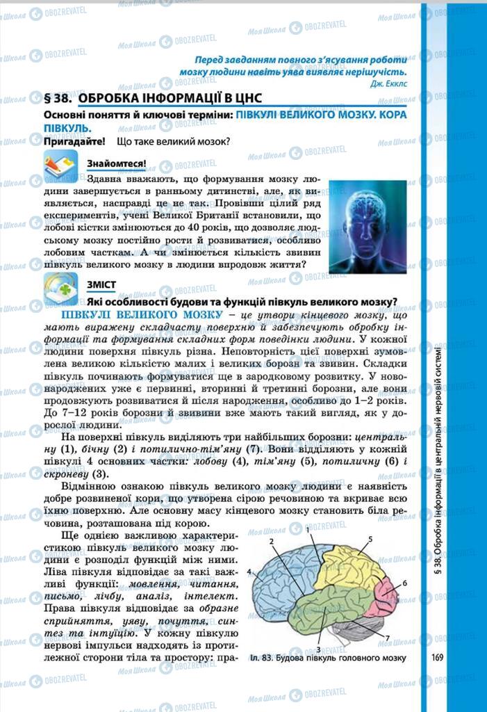 Підручники Біологія 8 клас сторінка 169