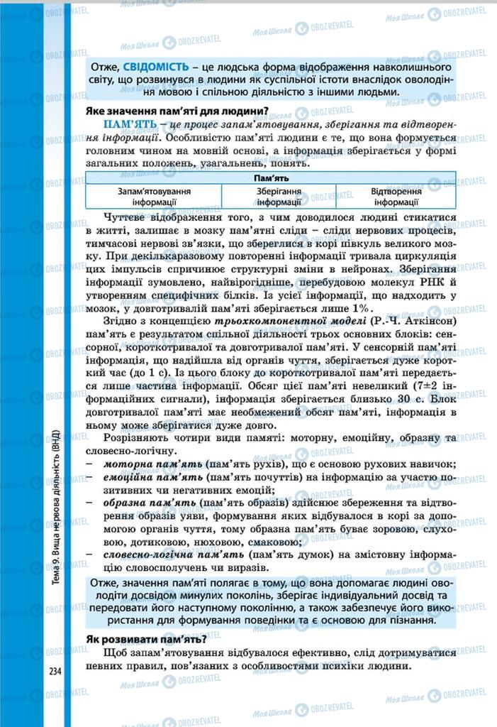 Учебники Биология 8 класс страница 234