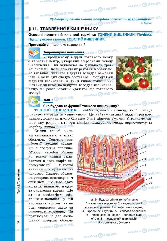 Учебники Биология 8 класс страница 50