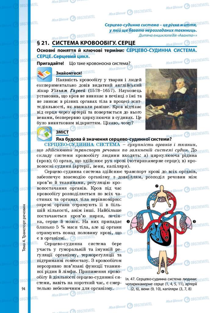 Підручники Біологія 8 клас сторінка 94