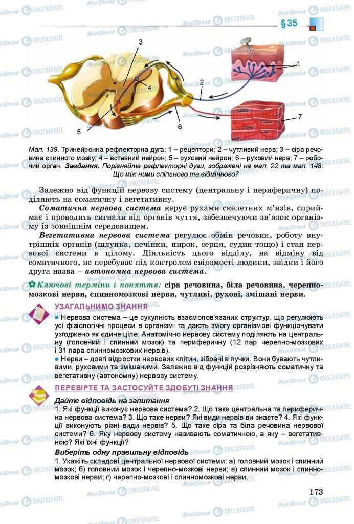 Підручники Біологія 8 клас сторінка 173