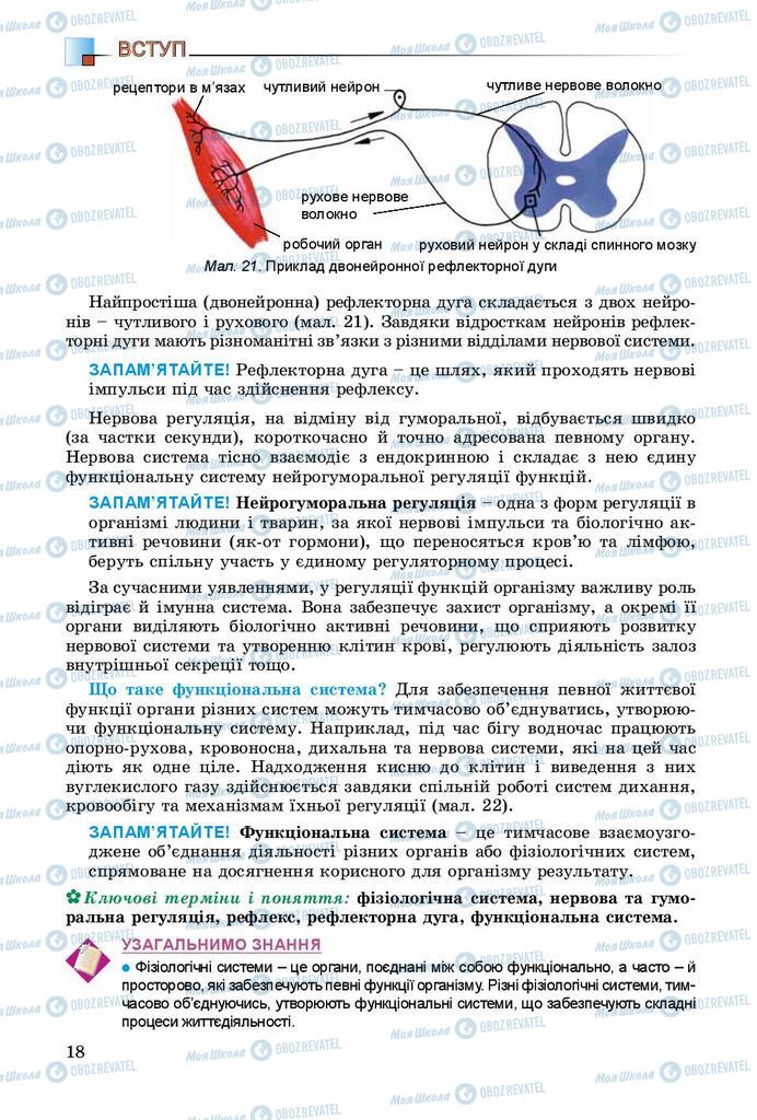 Підручники Біологія 8 клас сторінка 18