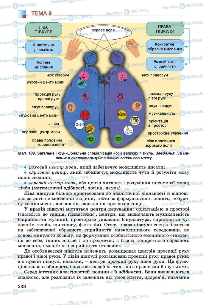 Підручники Біологія 8 клас сторінка 238