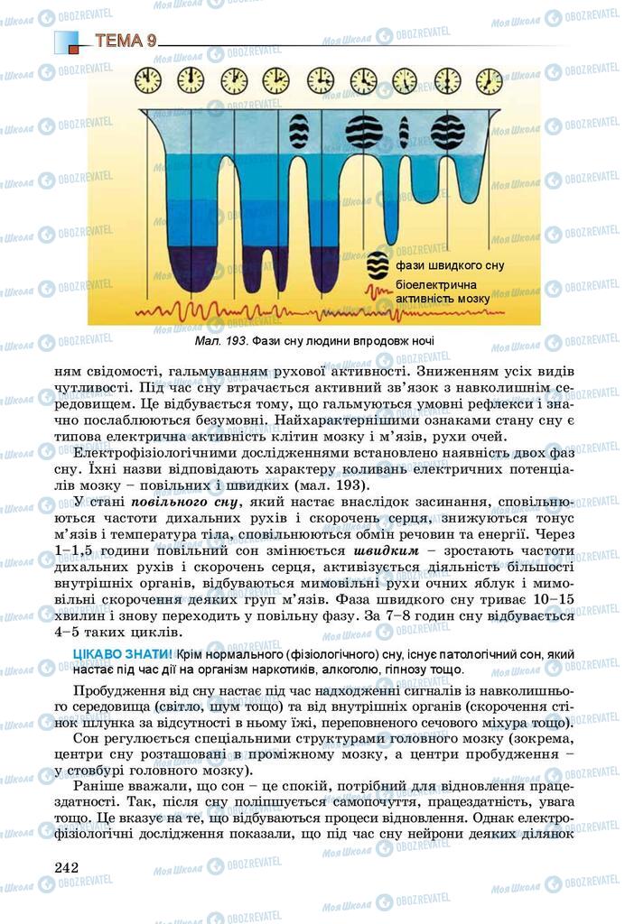 Підручники Біологія 8 клас сторінка 242