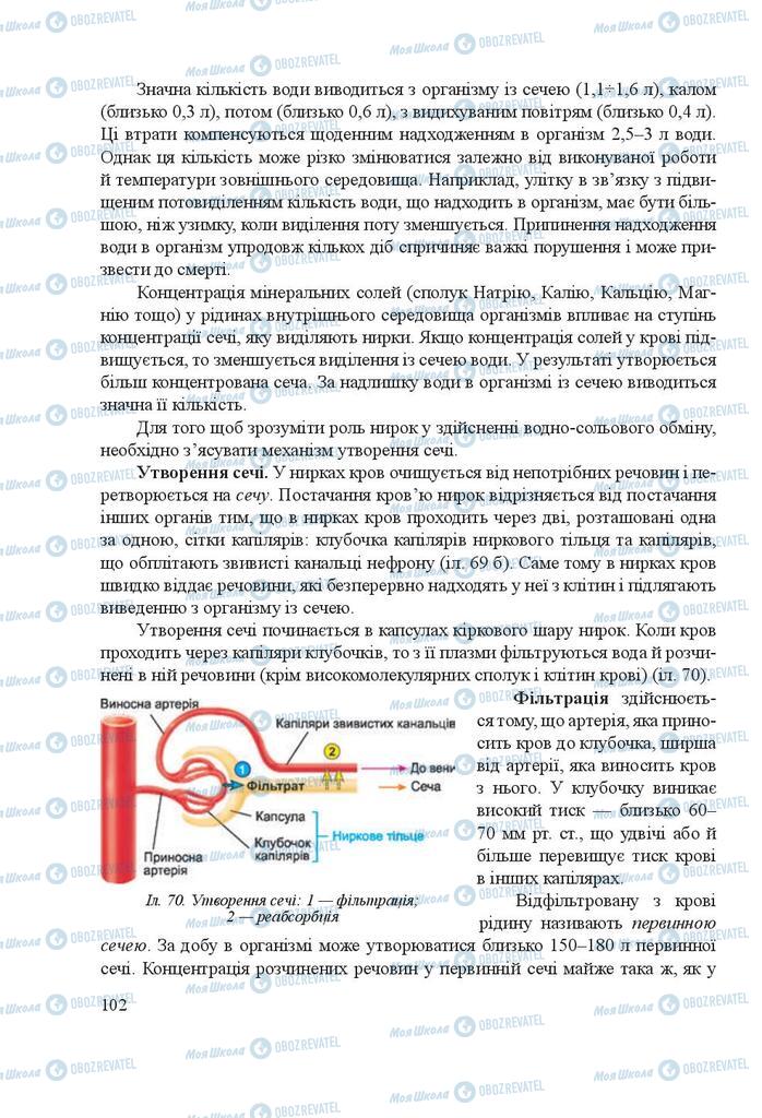 Підручники Біологія 8 клас сторінка 102