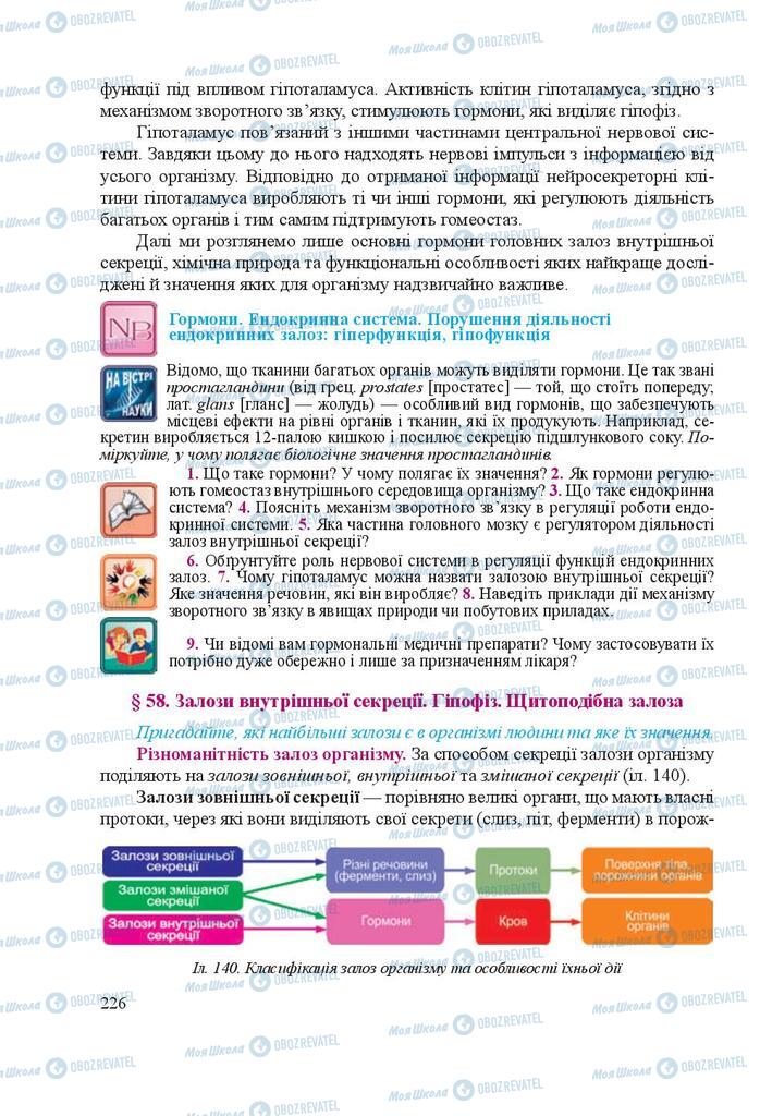 Учебники Биология 8 класс страница 226