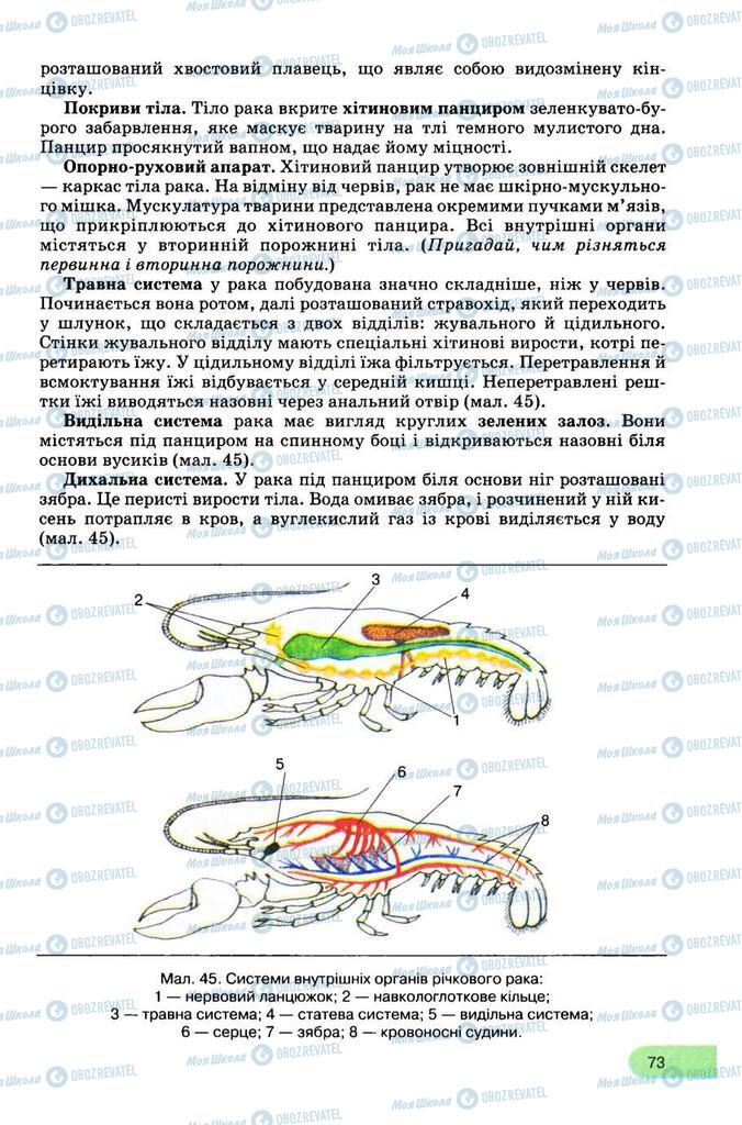 Підручники Біологія 8 клас сторінка 73