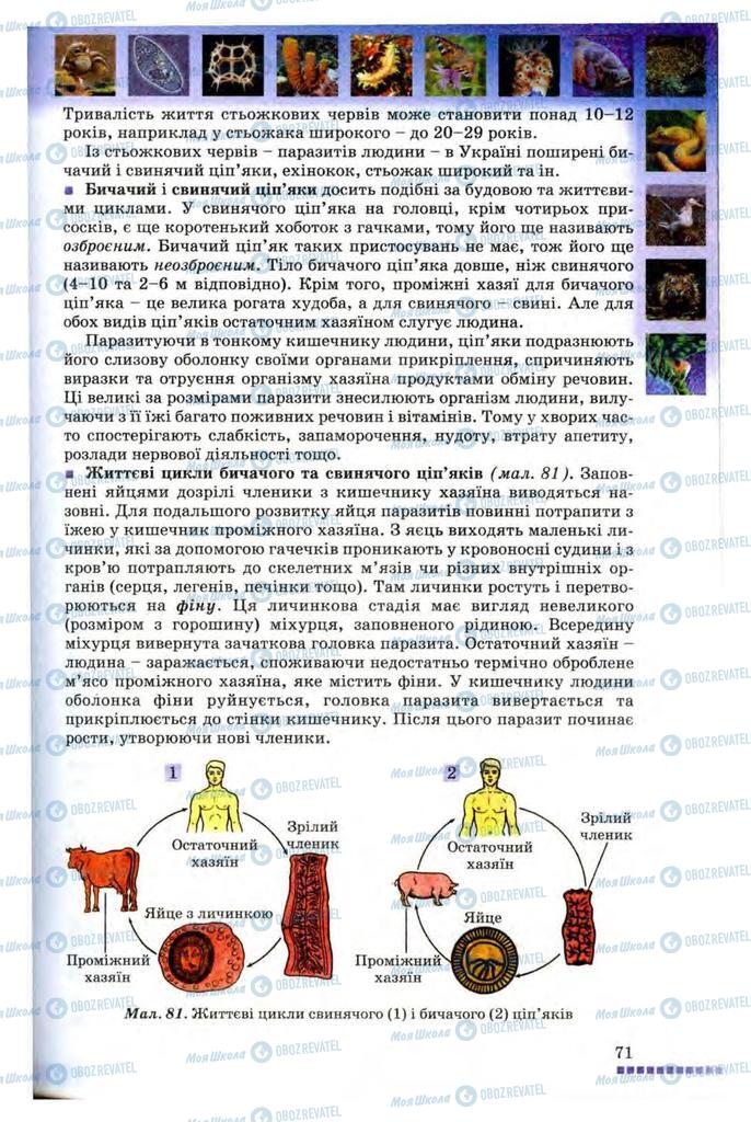 Учебники Биология 8 класс страница 71