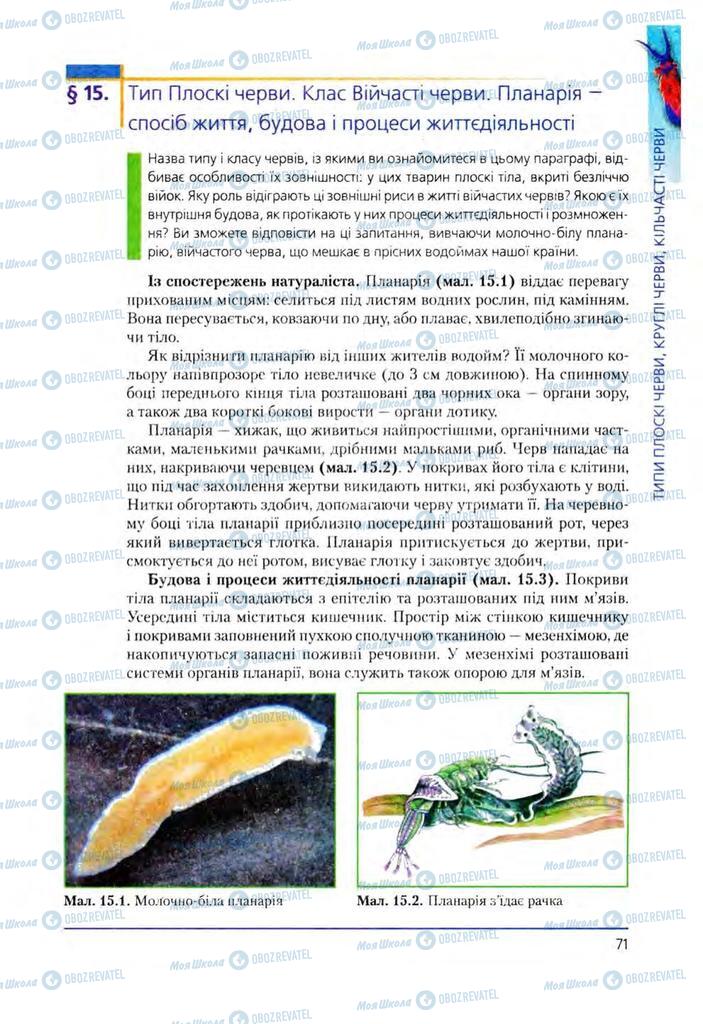 Підручники Біологія 8 клас сторінка 71