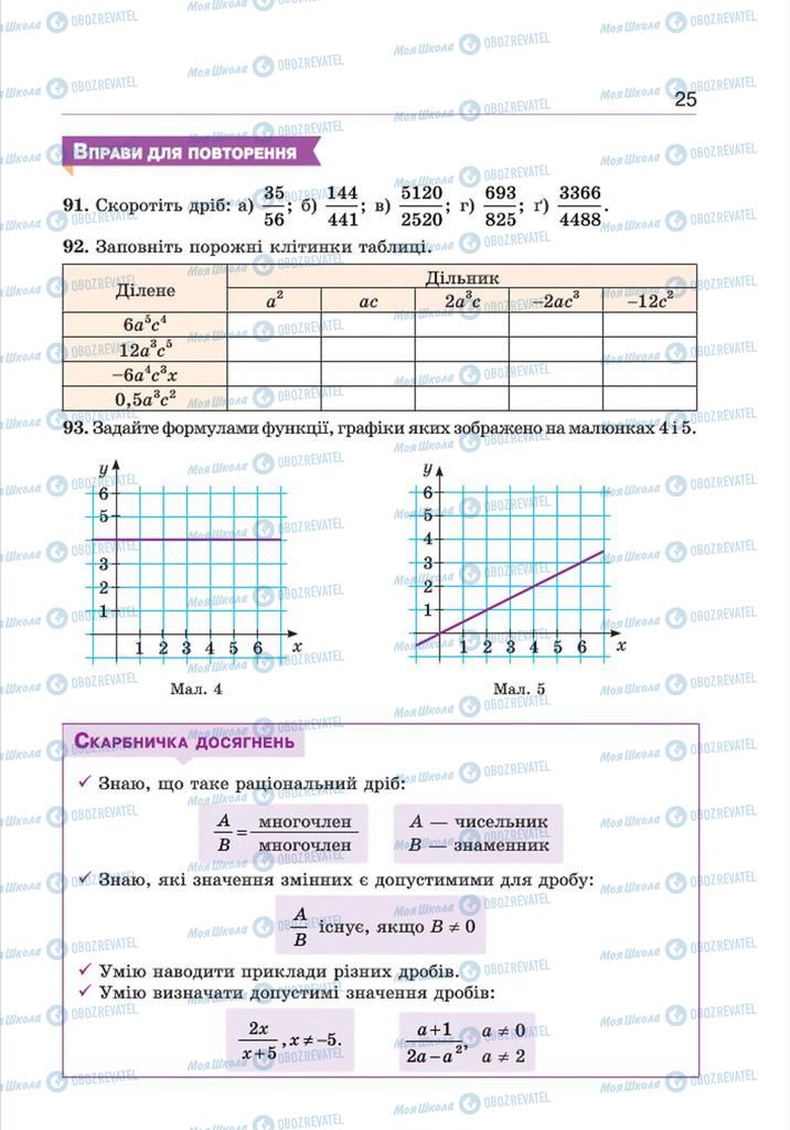 Учебники Алгебра 8 класс страница 25