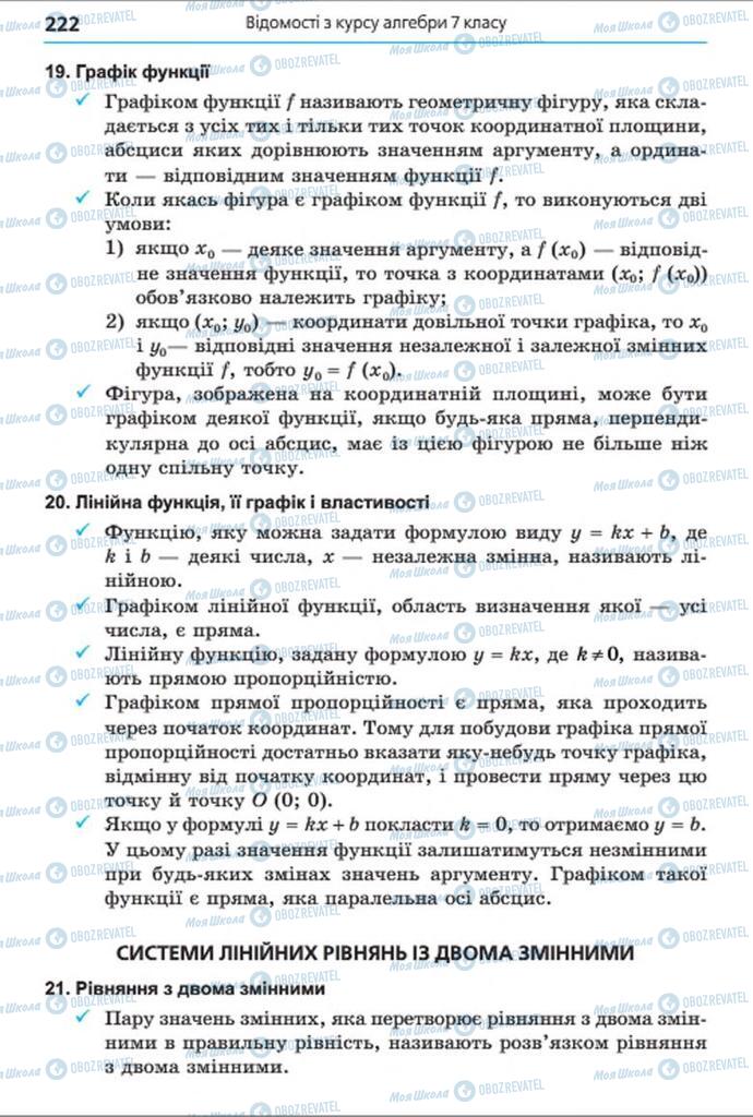 Підручники Алгебра 8 клас сторінка 222