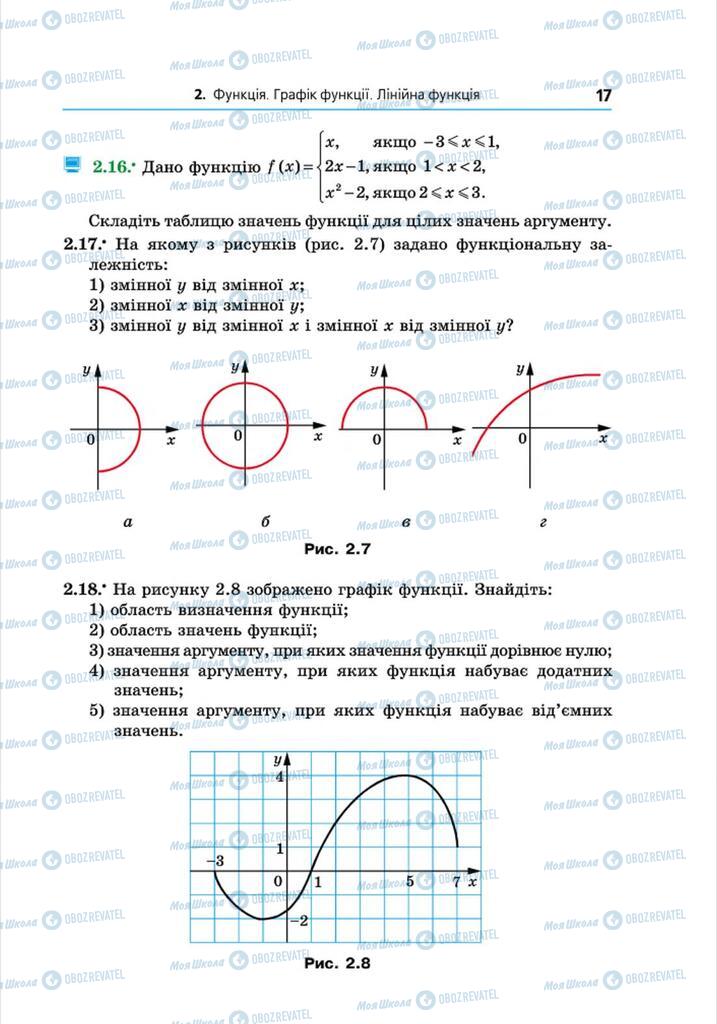 Учебники Алгебра 8 класс страница 17