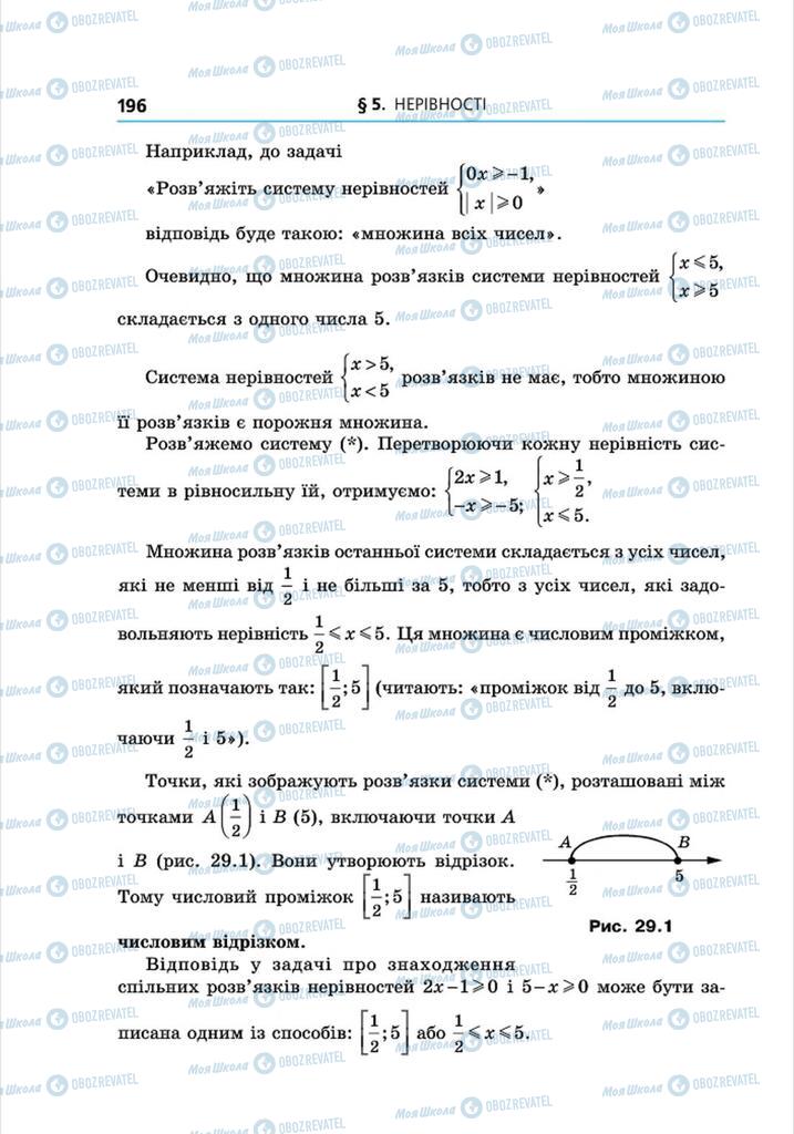 Підручники Алгебра 8 клас сторінка 196