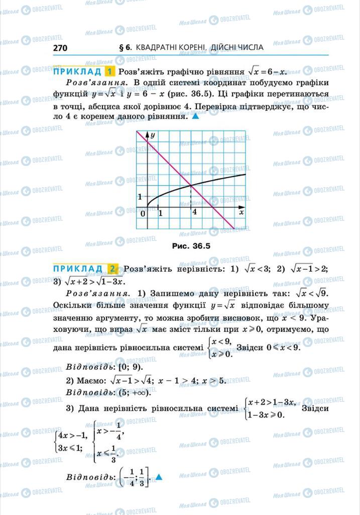 Підручники Алгебра 8 клас сторінка 270