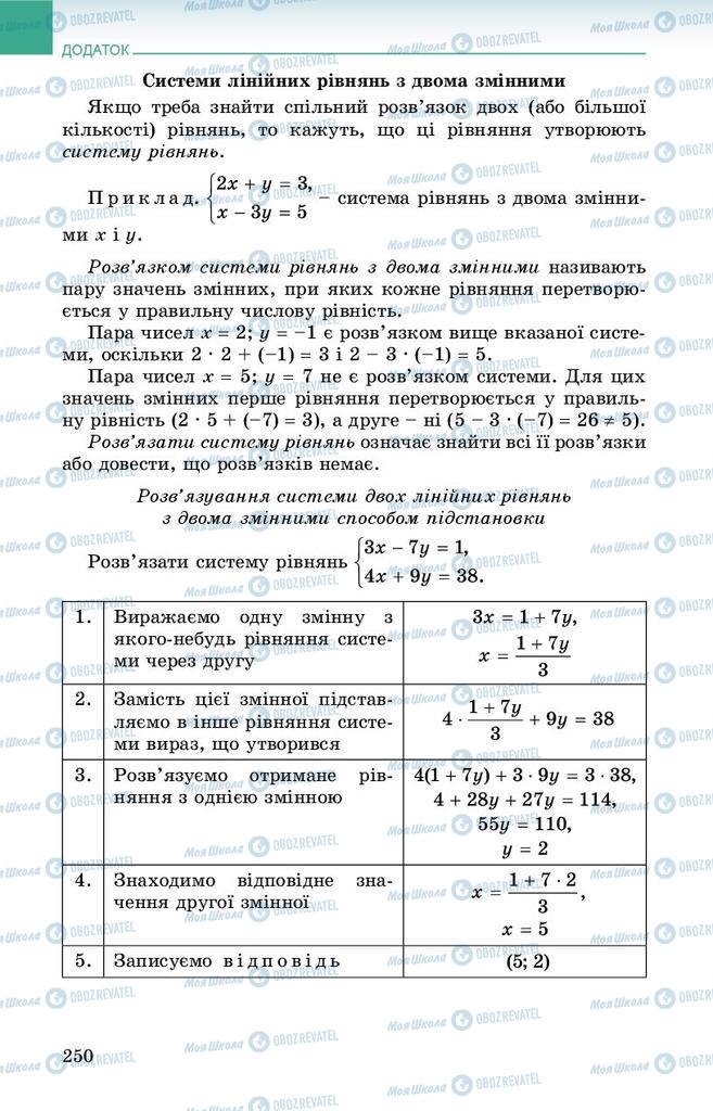 Учебники Алгебра 8 класс страница 250