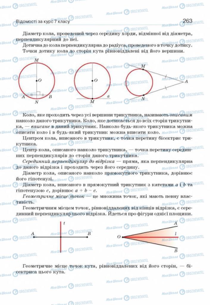 Підручники Геометрія 8 клас сторінка 263