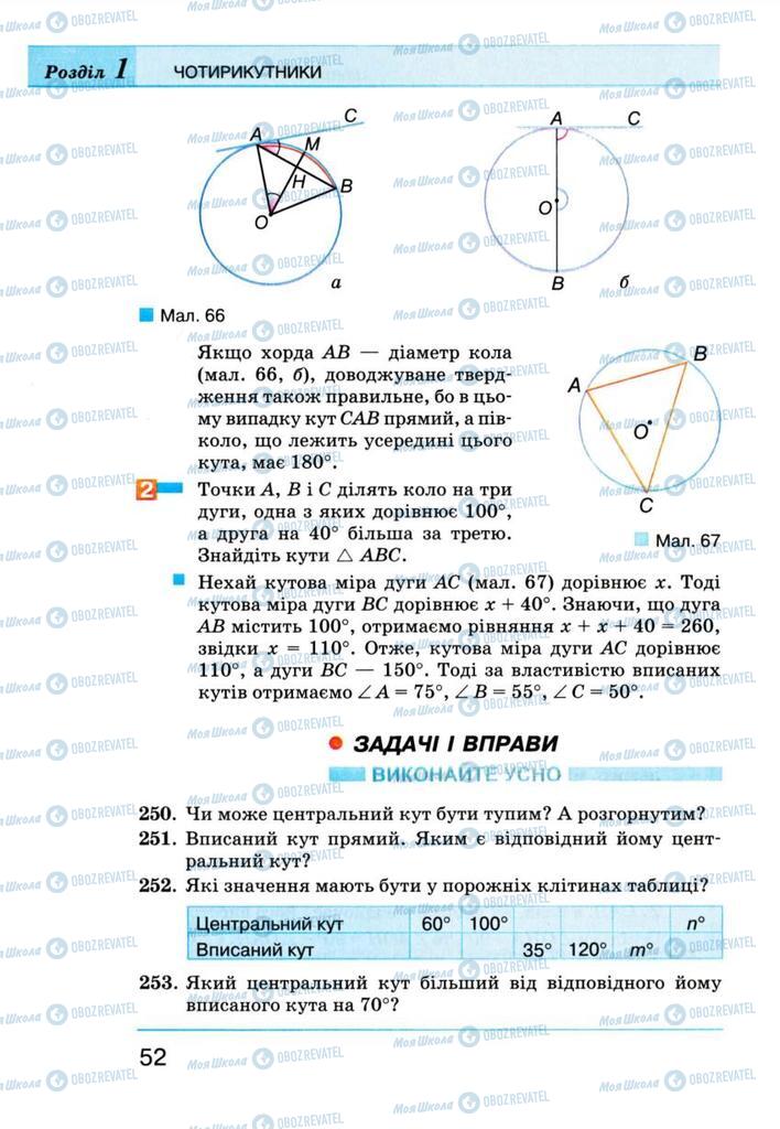 Учебники Геометрия 8 класс страница 52