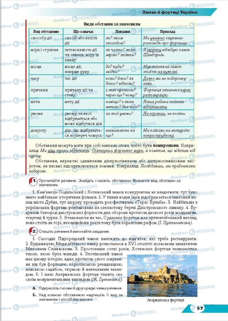 Учебники Укр мова 8 класс страница 57