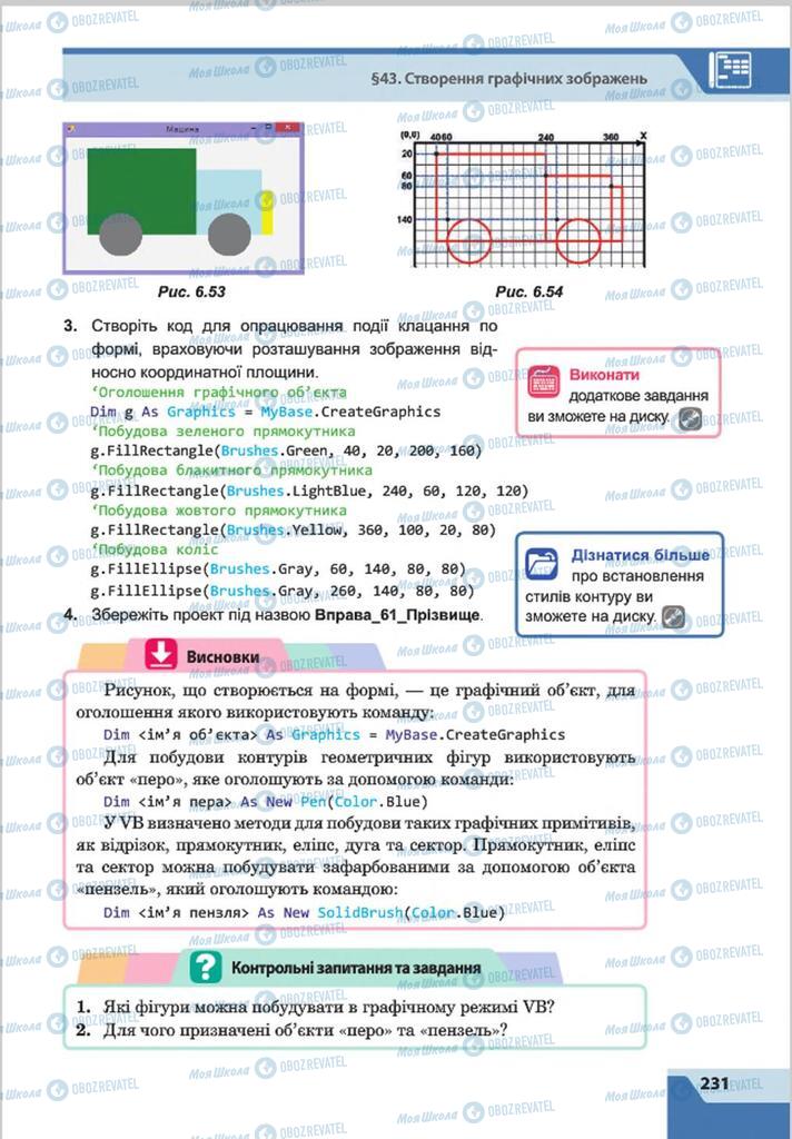 Підручники Інформатика 8 клас сторінка 231