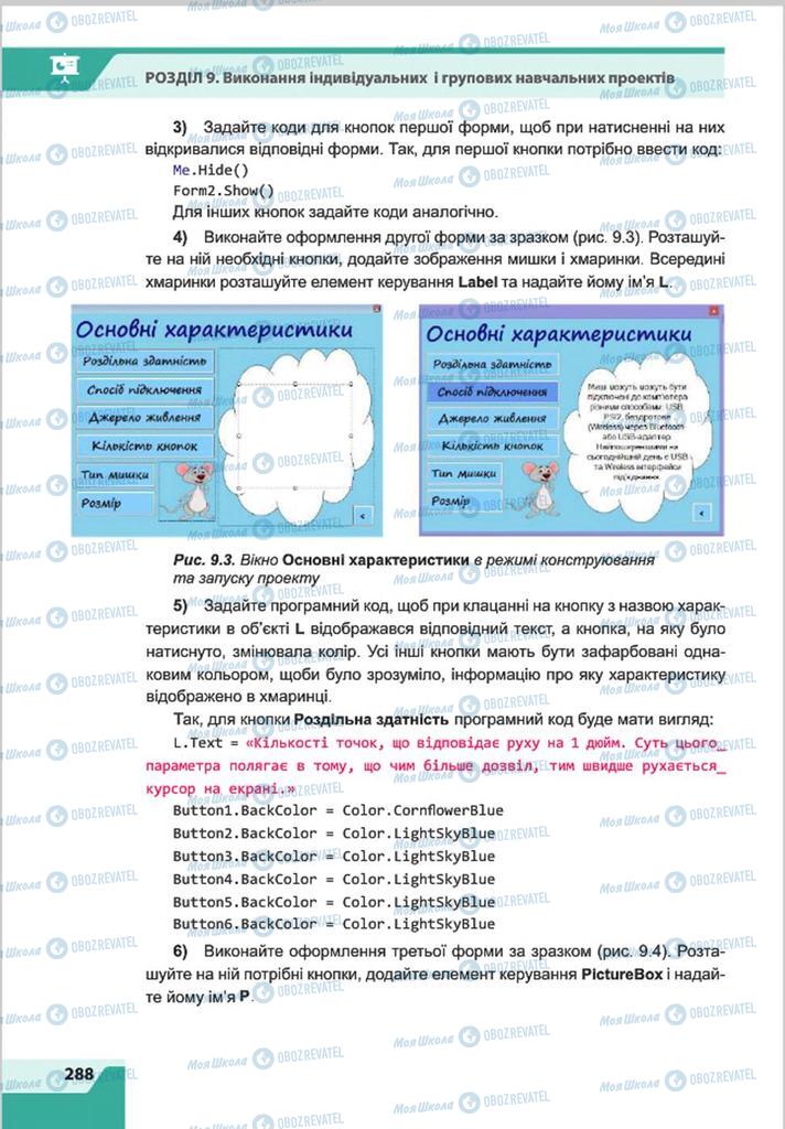 Підручники Інформатика 8 клас сторінка 288